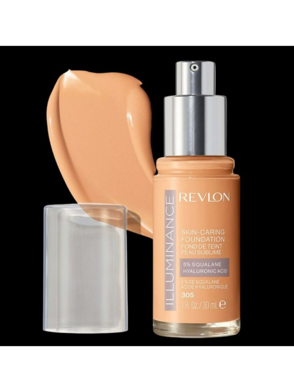 Revlon Illuminance Skin-Caring Foundation 305 (Medium Sand)- Hydrating Medium Co